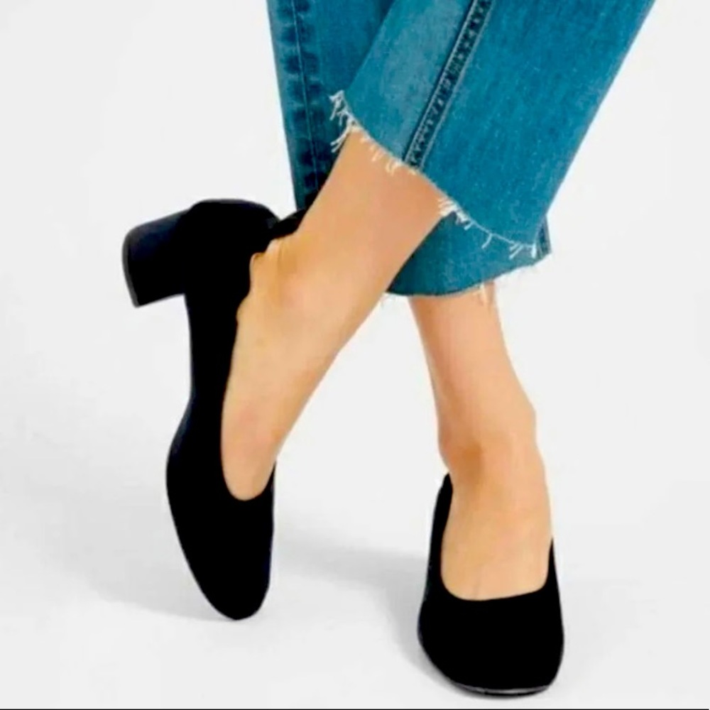 Everlane Day Heel Navy Velvet Size 9.5